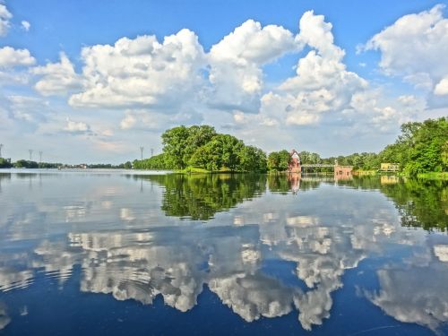 Bydgoszczy, Ežeras, Vanduo, Upė, Lenkija, Atspindys, Cloudscape, Vasara