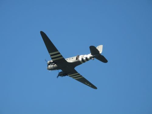 C-47, Dakota, Dc-3, Warbird, Orlaivis, Lėktuvas, Skrydis, Danguje