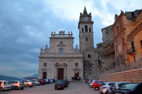 Caccamo, Sicilija, Bažnyčia, Duomo, Miesto Panorama, Paminklas, Italy, Palermo