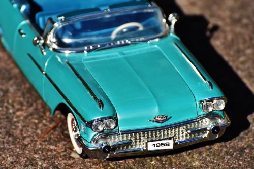 Cadillac, 1958, Modelis Automobilis, Mėlynas, Transporto Priemonė, Klasikinis