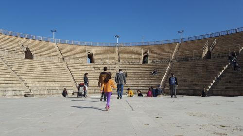Caesarea, Romėnų, Izraelis, Senovės, Griuvėsiai, Romėnų Teatras, Amfiteatras