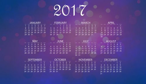 Kalendorius, 2017, Data, Laikas