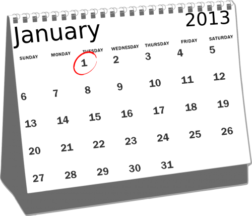 Kalendorius, Sausis, Stalas, 2013, 1, Mėnuo, Pilka, Apžvalga, Biuras, Organizatorius, Data, Nemokama Vektorinė Grafika