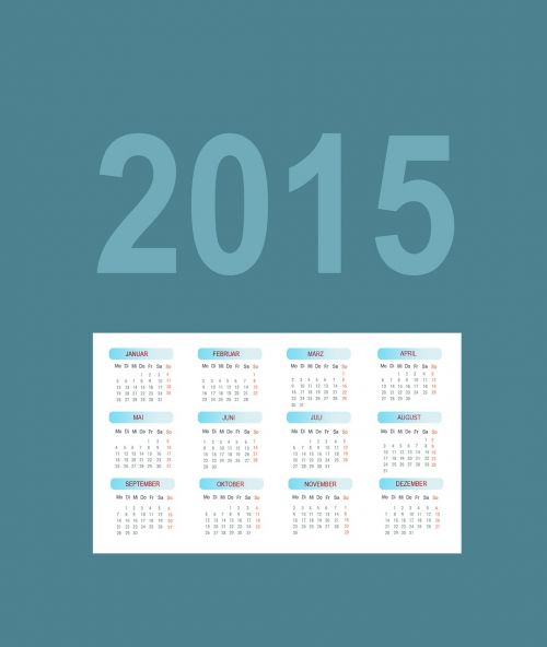 Kalendorius, 2015 M., Metų Kalendorius, Planavimas