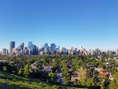 Kalgaris, Panorama, Alberta, Panorama, Miestas, Centro, Kanada