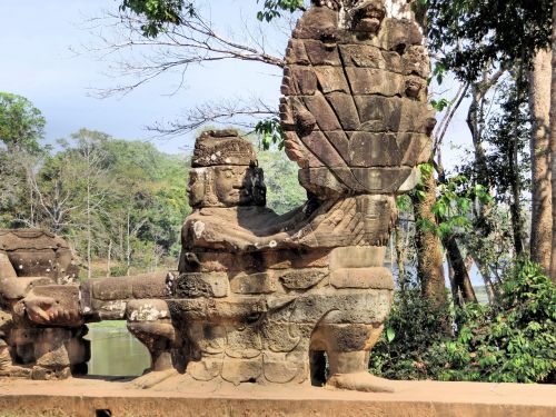Kambodža, Angkor, Apsaugai, Bayon, Šventykla, Statulos, Archeologija, Griuvėsiai, Skulptūros