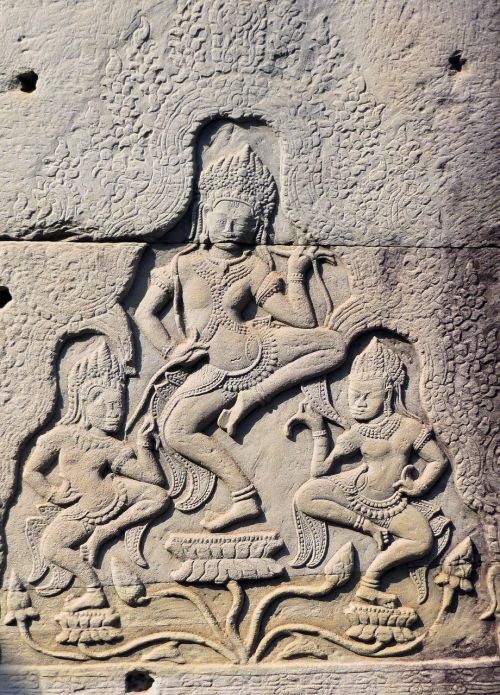 Kambodža, Angkor, Šokėjai, Bayon, Šventykla, Statulos, Archeologija, Griuvėsiai, Skulptūros