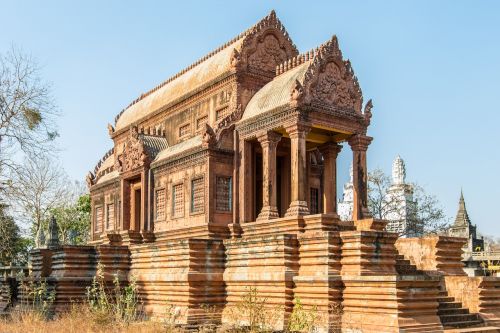Kambodža, Kampong Cham, Khmer, Kapas, Pastatas, Menas, Architektūra