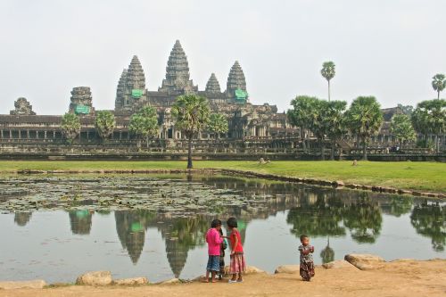 Kambodža, Asija, Šventyklos Kompleksas, Istoriškai, Khmer, Angkor Wat, Sugadinti, Unesco Pasaulio Paveldas
