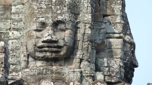 Kambodža, Angkor, Šventykla, Siem Grižti, Veidas, Sugadinti, Angkor Wat, Archeologija, Skulptūra