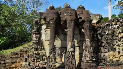 Kambodža, Angkor, Šventykla, Istorija, Asija, Šventyklos Kompleksas, Dramblio Terasa