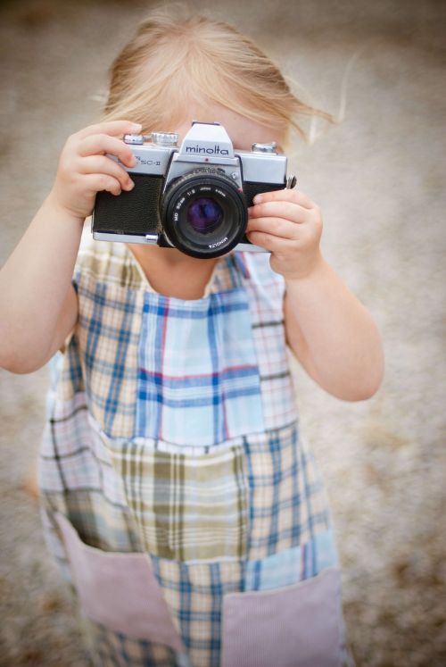 Fotoaparatas, Šalis, Filmas, Linksma, Vaikas, Maža Mergaitė, Minolta, Fotografas, Teigiamas