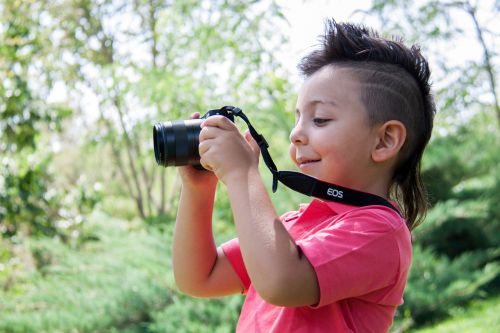 Fotoaparatas, Sony, Objektyvas, Juoda, Fotografija, Dirželis, Berniukas, Vaikas, Vaikas, Fotografas, Gamta, Augalas