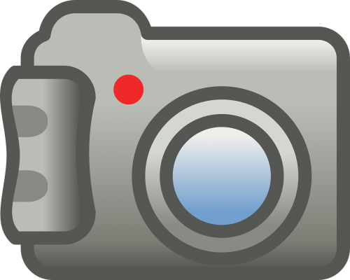 Fotoaparatas, Skaitmeninis, Mažas, Objektyvas, Mygtukas, Fotografija, Optinis, Užraktas, Dėmesio, Priartinti, Nuotrauka, Kompaktiška, Nemokama Vektorinė Grafika