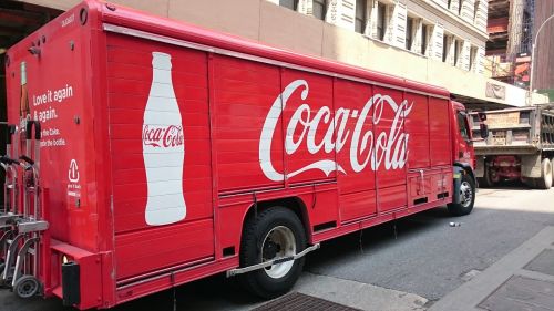 Camion, Raudona, Padidinti, Coca Cola