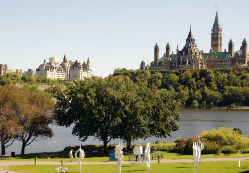 Kanada, Otava, Parlamentas, Château Laurier, Upės Parkas, Modernus Menas