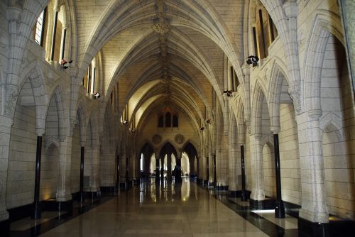 Kanada, Otava, Parlamentas, Federalinė, Koridorius, Marmuras, Architektūra