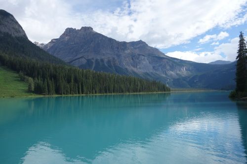 Kanada, Ežeras, Kraštovaizdis, Gamta, Kalnai, Bankas, Vanduo, Veidrodis, Tylus, Debesys, Gamtos Parkas, Banff, Panorama