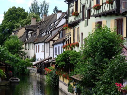 Kanalas, Rąstiniai Namai, Istorinis Centras, France, Alsace