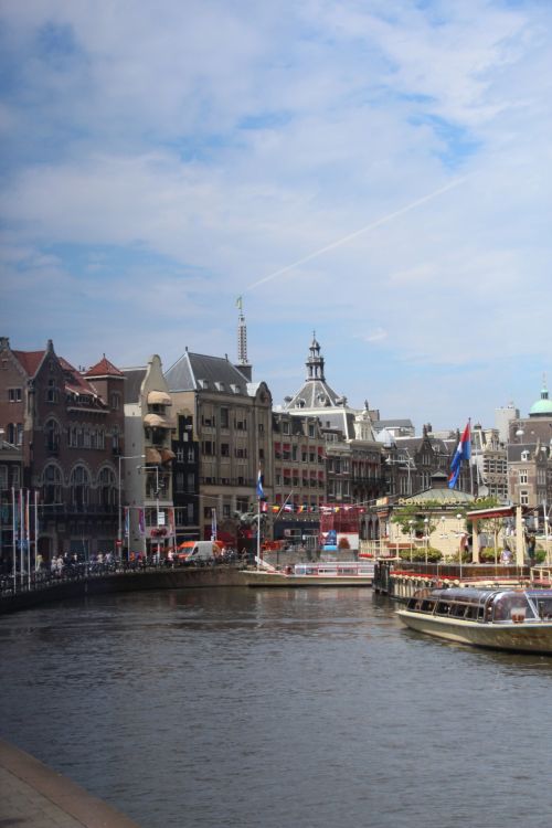 Amsterdamas,  Nyderlandai,  Amsterdamo Kanalo Vaizdas