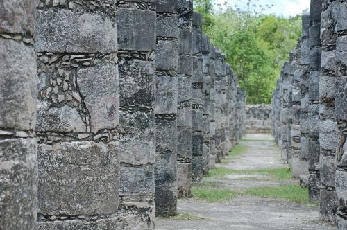 Cancun, Kelionė, Maya, Griuvėsiai, Koridorius, Stulpeliai