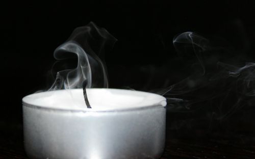 Žvakė, Tealight, Išpūstas, Dūmai, Wick