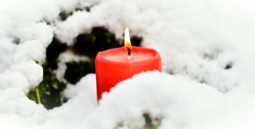 Žvakė, Liepsna, Žiema, Sniegas, Šviesa, Žvakių Šviesa, Adventas, Žiemą, Kalėdos, Kalėdų Laikas