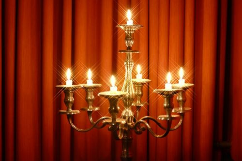 Žvakė, Lempa, Žvakių Šviesa, Žvakidė, Ornamentas, Apšviestas