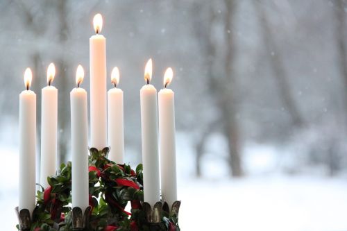 Žvakių Šviesa, Žiema, Liepsna, Sniegas, Kalėdos, Lucia, Lucia Šventė, Lucia Light, Lucia Vainiko, Gruodžio Mėn ., Švedija