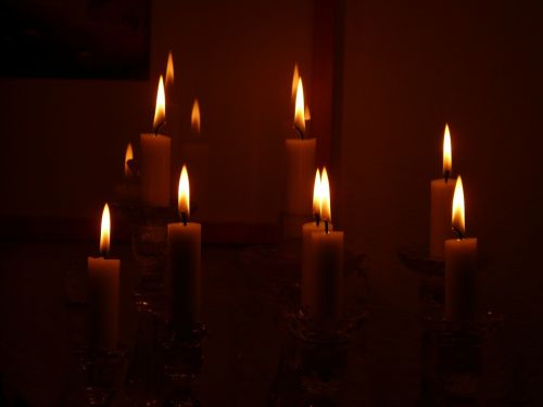 Žvakės, Žvakių Šviesa, Šviesa, Vaškas, Veidrodis, Wick