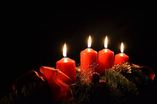 Žvakės, Kalėdos, Adventas, Atvykimo Vainikas, Kalėdų Laikas