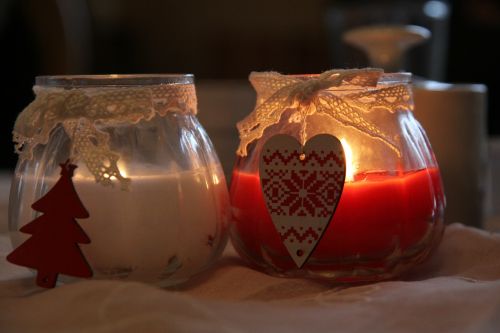 Žvakės, Romantika, Žvakių Šviesa, Abendstimmung, Romantiškas, Raudona, Balta, Šviesa, Švytėjimas, Adventas