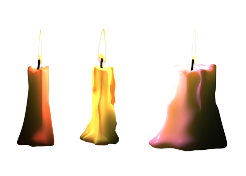 Žvakės, Izoliuotas, Šviesa, Sąskaitą, Liepsna, Žvakių Vaškas