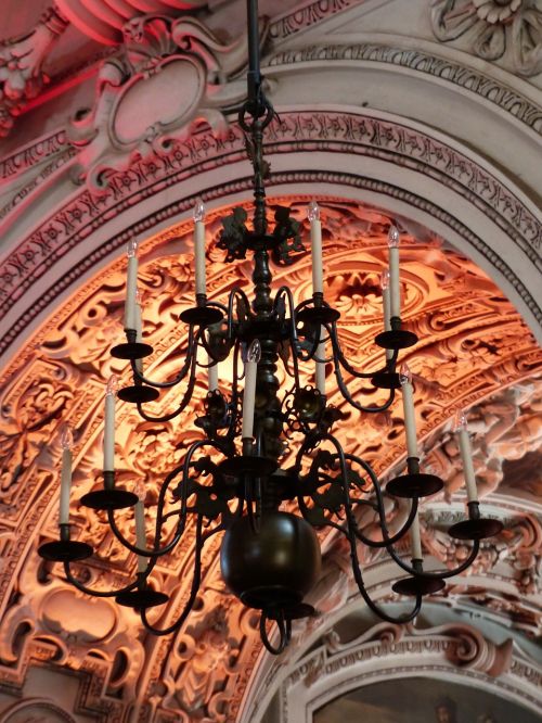 Žvakidė, Liustra, Lempa, Šviesa, Salzburgo Katedra, Katedra, Bažnyčia, Salzburg, Austria