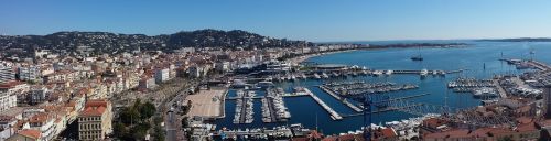 Cannes, Côte Dazur, Apžvalga, Jūra, Porto, Vaizdas Iš Viršaus, Costa, Dangus, Provence, France