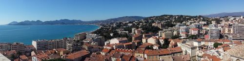 Cannes, Côte Dazur, Provence, France, Apžvalga, Jūra, Namai, Mėlynas
