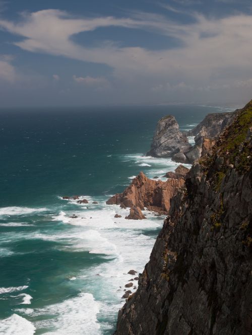 Cape Roca, Viršūnė, Portugal, Vandenynas, Uolos, Akmenys