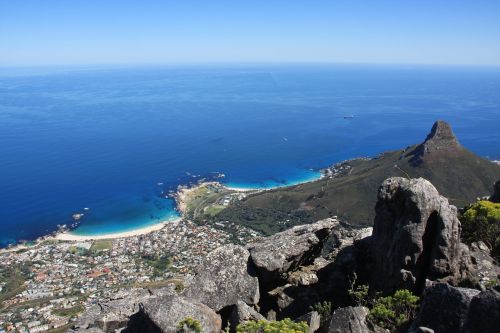Cape Town, Kampsės Įlanka, Stalo Kalnas, Lionshead, Perspektyva, Jūra, Mėlynas, Užsakytas
