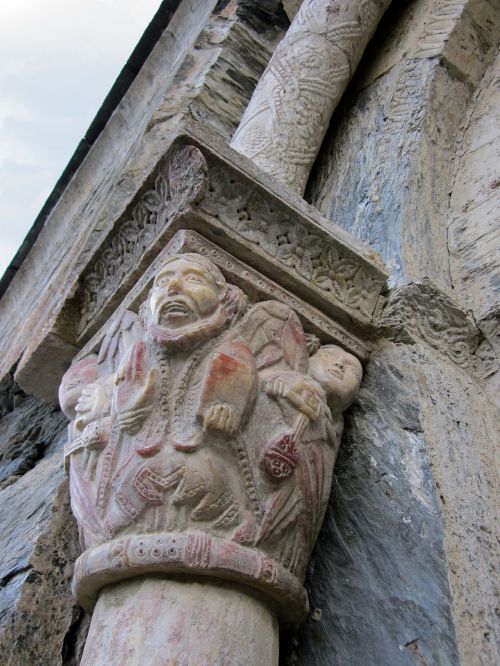 Kapitalas, Serrabonas, Priory, Vienuolynas, Romanesque, Pyrénées-Orientales, Viduramžių, France