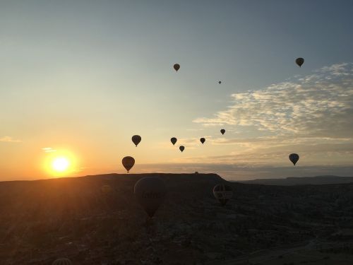 Cappadocia, Turkija, Saulėtekis, Gamta, Kelionė, Kraštovaizdis, Turizmas