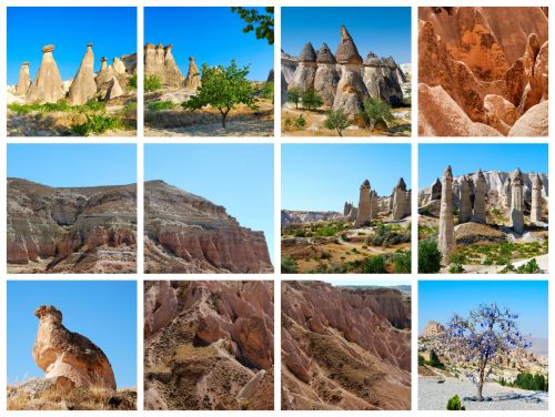 Nuotrauka & Nbsp,  Koliažas,  Nuotrauka & Nbsp,  Mozaika,  Turkija,  Turkish,  Kelionė,  Cappadocia,  Cappadocia Koliažas