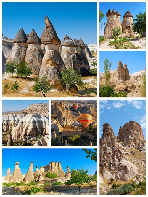 Koliažas & Nbsp,  Nuotrauka,  Mozaika & Nbsp,  Nuotrauka,  Turkija,  Turkish,  Kelionė,  Cappadocia,  Cappadocia Koliažas