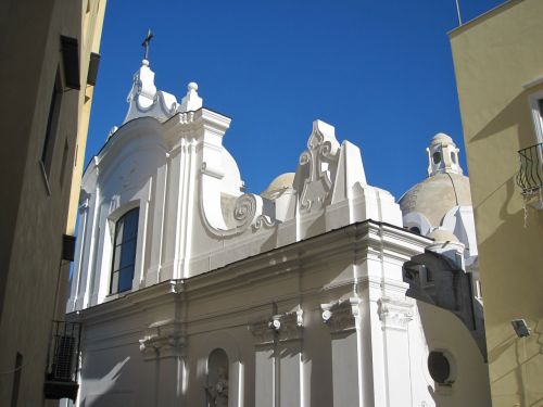 Capri, Bažnyčia, Santo Stefano, Barokas, Mėlynas