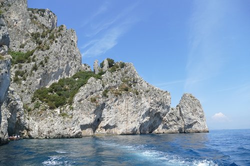 Capri,  Italija,  Pakrantės,  Viduržemio Jūros,  Sala,  Atostogos,  Rokas,  Kraštovaizdis,  Turizmas,  Uolos,  Pietų Italija