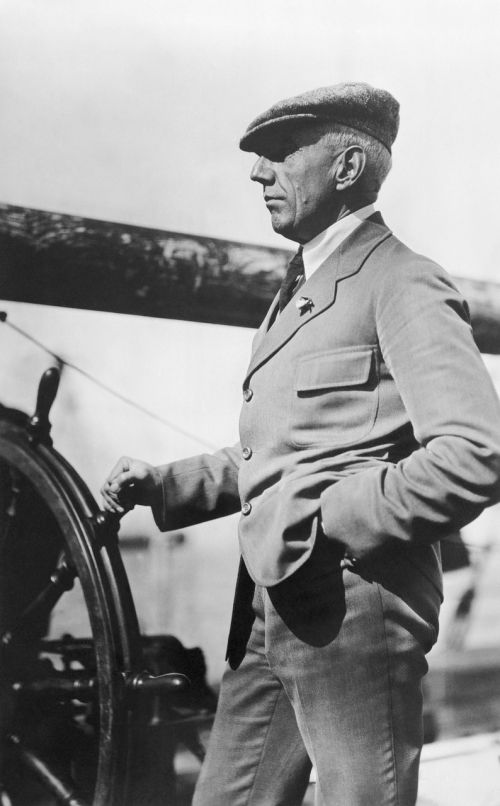 Kapitonas, Roald Amundsen, Ekspedicija, Šiaurės Polių Ekspedicija, Juoda Ir Balta, 1920, Vyras, Profilis