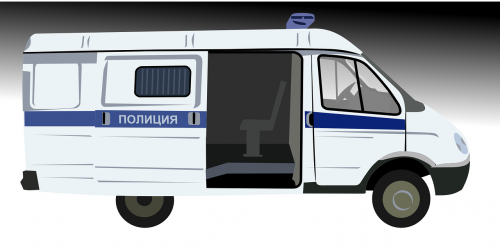 Automobilis, Policija, Rusija, Van, Nemokama Vektorinė Grafika