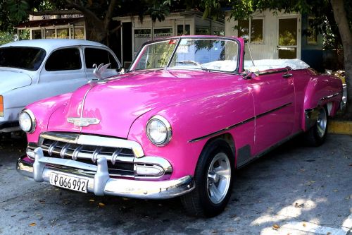 Automobilis, Kuba, Vintage, Senas, Havana, Retro, Kelionė, Karibai, Klasikinis, Turizmas, Transporto Priemonė, Spalvinga, Taksi