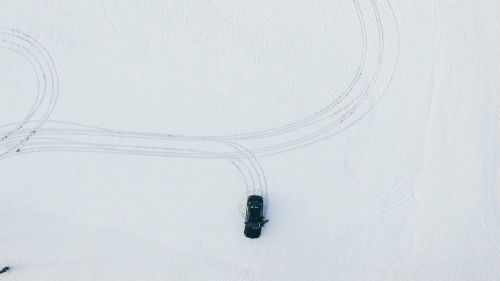 Automobilis, Transporto Priemonė, Kelionė, Kelionė, Sniegas, Žiema, Antena, Vaizdas, Lauke