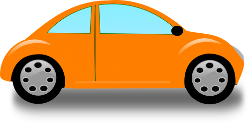 Automobilis, Automobilis, Oranžinė, Apvalus, Nemokama Vektorinė Grafika