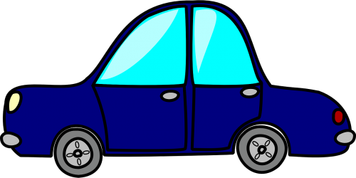 Automobilis, Mėlynas, Pusė, Transporto Priemonė, Piešimas, Animacinis Filmas, Nemokama Vektorinė Grafika